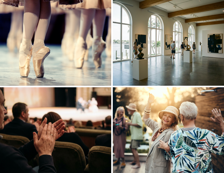 Collage of cultural and arts activities